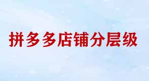 拼多多店鋪層級(jí)