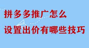 拼多多推廣出價(jià)技巧
